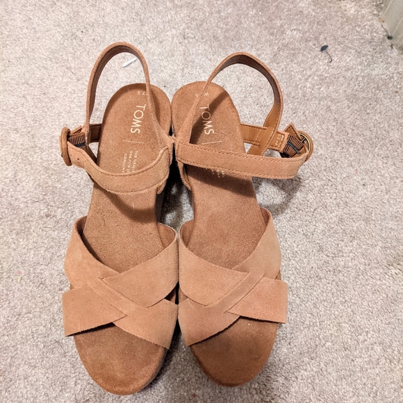 Toms suede cork wedges - Picture 2 of 3
